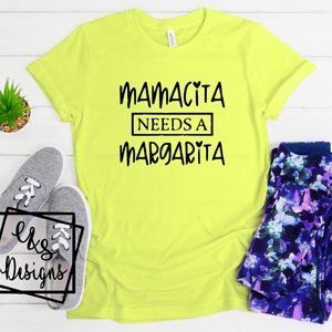 Mamacita needs a Margarita Yellow Bella Canvas Tee